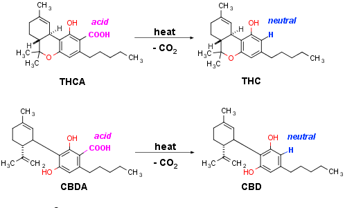 Decarboxylation of Cannabinoids
